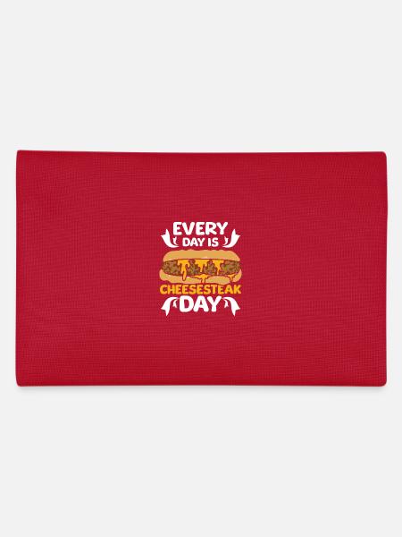 Every day is Cheesesteak day - Federtasche - Rot - Hinten