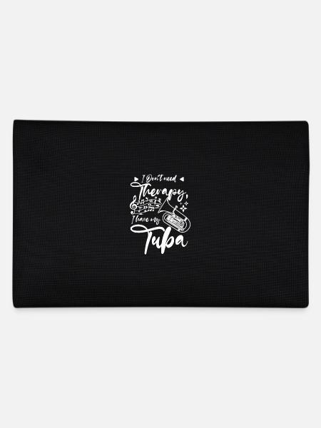 I don't need therapy I have my tuba - Pencil Case - black - Back