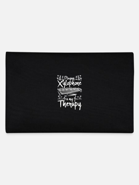 Playing xylophone is my therapy - Federtasche - Schwarz - Hinten