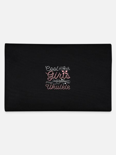 Cool girls play Ukulele - Pencil Case - black - Back