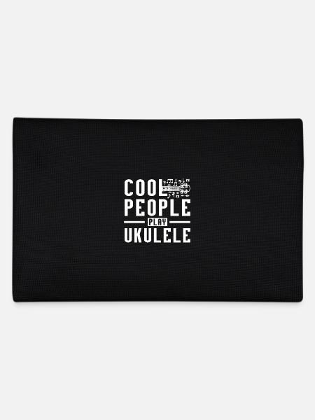 Cool people play Ukulele - Pencil Case - black - Back