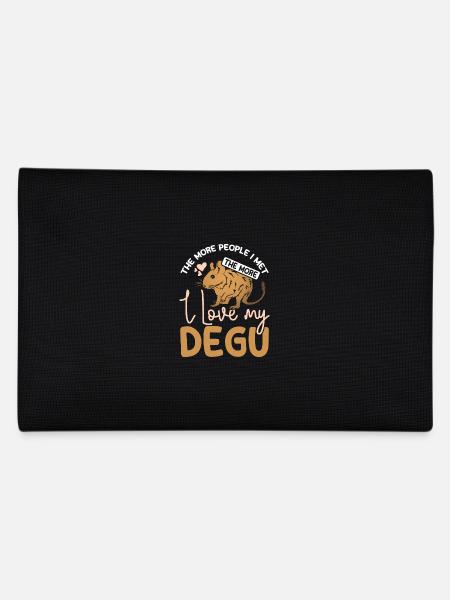 The more people I met the more I love my degu - Federtasche - Schwarz - Hinten