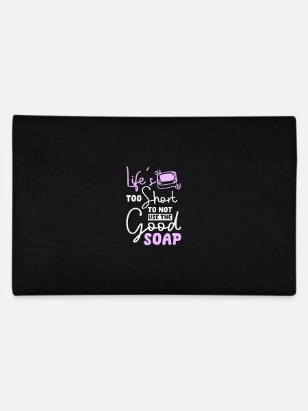 Life's too short to not use the good soap - Pencil Case - black - Back