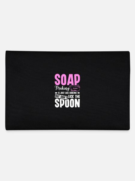 Soap making don't lick the spoon - Pencil Case - black - Back