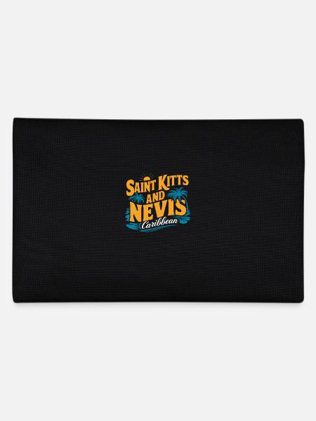 Saint Kitts And Nevis Caribbean Souvenir for - Pencil Case - black - Back