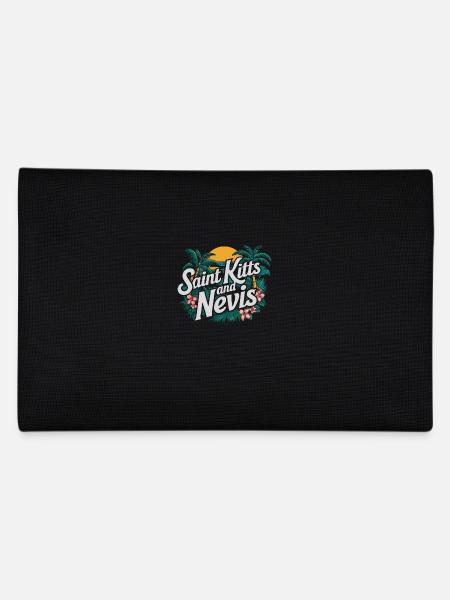 Saint Kitts And Nevis Souvenir Tropical Paradise - Pencil Case - black - Back
