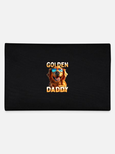 Golden Daddy Papa Père Fête des Pères Golden Retriever - Trousse - noir - Dos