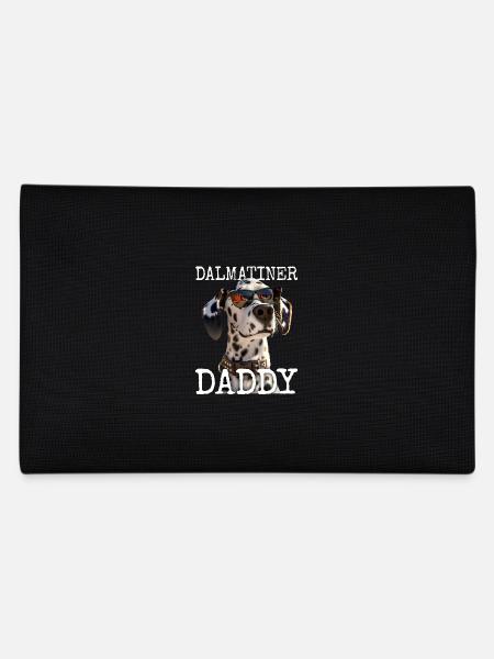 Dalmatian Daddy Dogs Dad Father Father's Day Dad - Pencil Case - black - Back