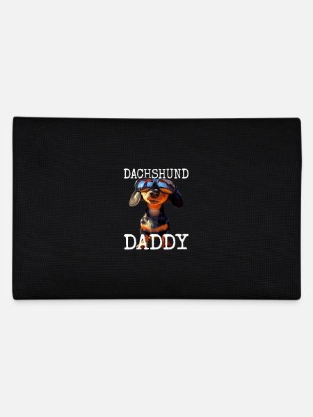 Dachshund Daddy Dachshund Dad Viennese Dad Father's Day - Pencil Case - black - Back