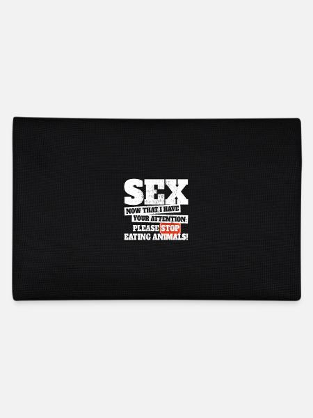 Sex Now I Have Your Attention Stop Eating Animals - Federtasche - Schwarz - Hinten