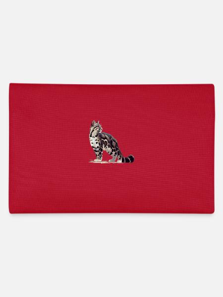 Clouded Leopard Nebelparder - Pencil Case - red - Back