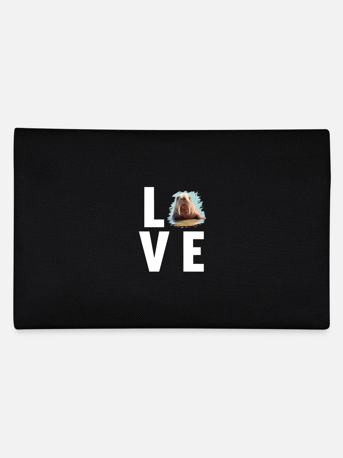 Walrus Walrosse Walross - Pencil Case - black - Back