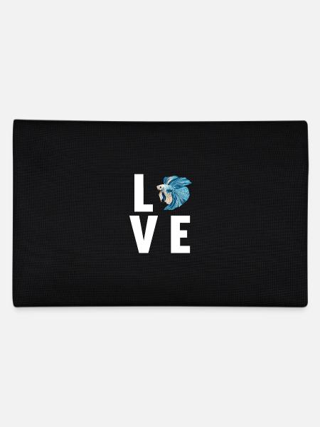 Bettas Betta Fisch Betta - Federtasche - Schwarz - Hinten