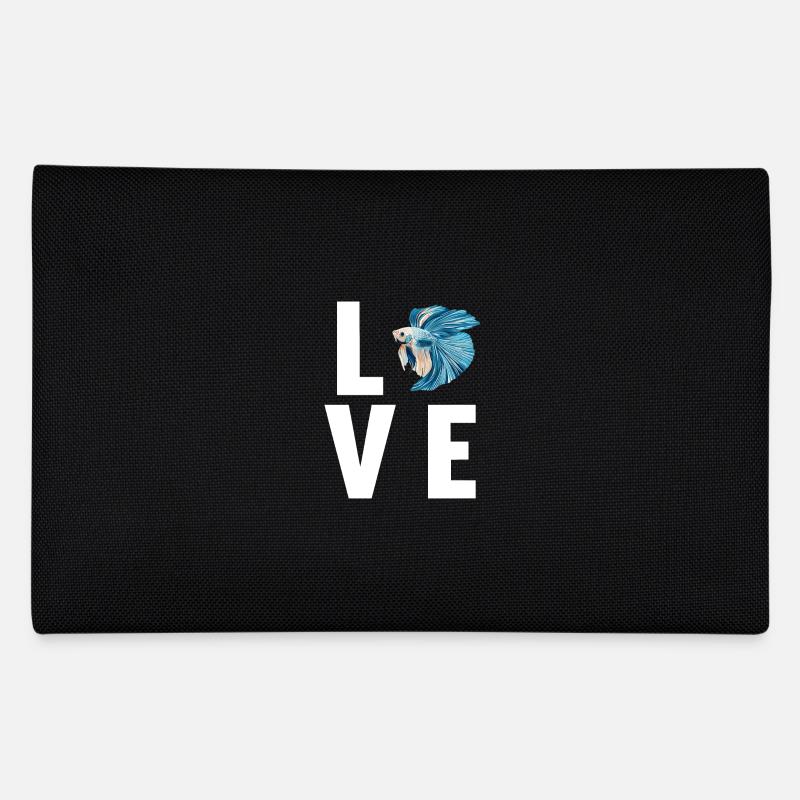 Bettas Betta Fisch Betta - Federtasche - Schwarz