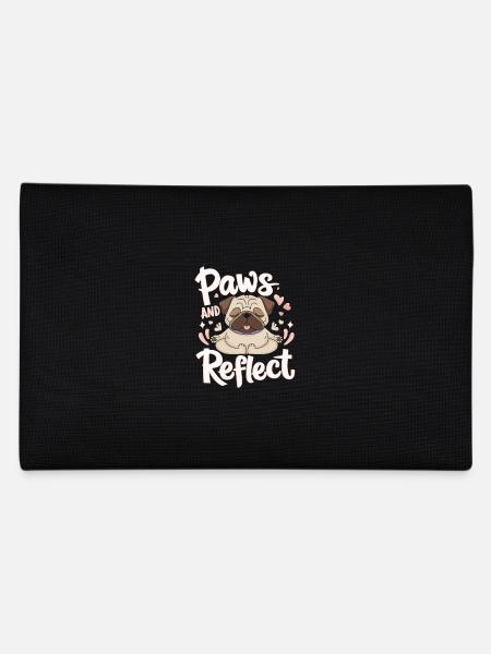 Paws And Reflect Yoga Pug Meditation Relaxed - Pencil Case - black - Back
