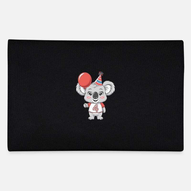 4th Birthday Koala with Balloon and Party Hat Pencil Case