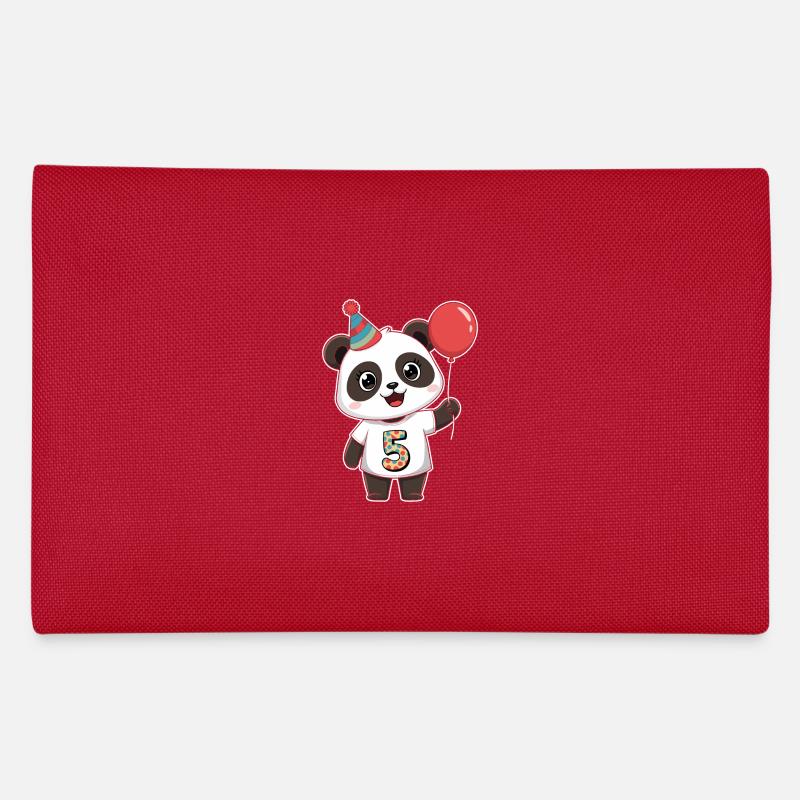 Cute panda with balloon and party hat for the 5th birthday Pencil Case