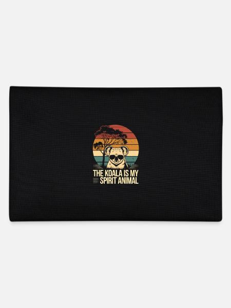 The Koala Is My Spirit Animal – Retro Design - Pencil Case - black - Back