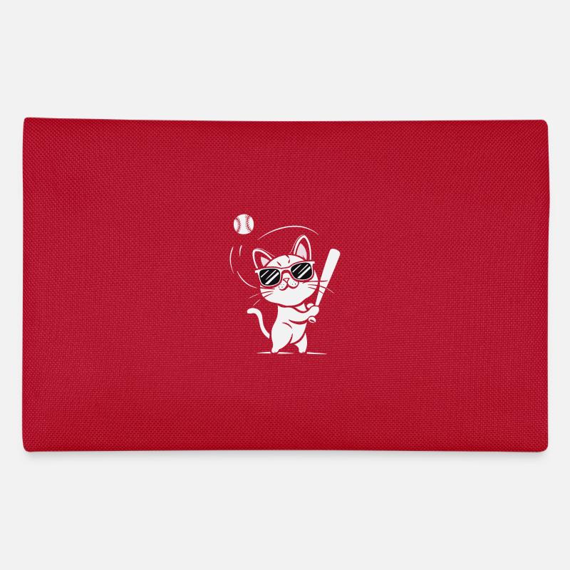 Chat avec des lunettes de soleil jouant au baseball Trousse