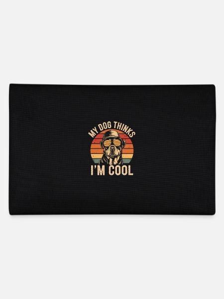 Rottweiler Mon chien pense que je suis cool - Trousse - noir - Dos