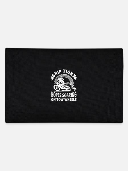 Dirtbike Rider Soaring On Tow Wheels MX Motocross - Pencil Case - black - Back
