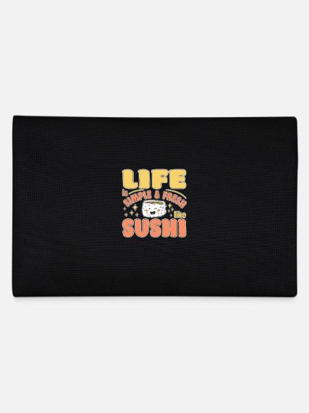 Japanese Food Lover LIfe Is Simple Like Sushi - Pencil Case - black - Back