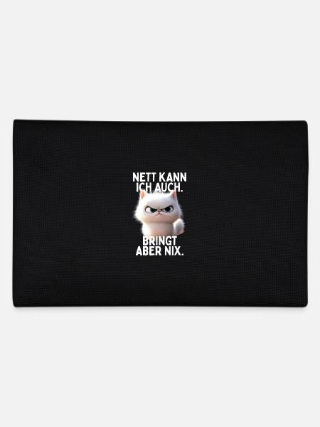 Nett Kann Ich Auch Bringt Aber Nix Büro Katzen - Federtasche - Schwarz - Hinten