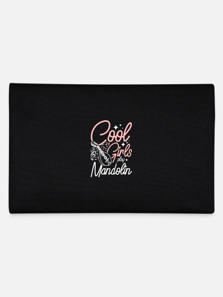 Cool girls play Mandolin - Pencil Case - black - Back