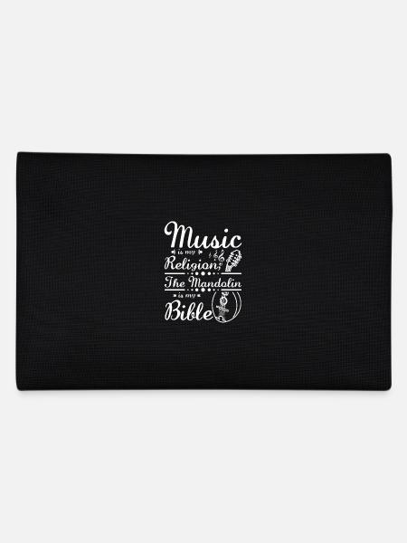 Music is my religion the Mandolin is my bible - Federtasche - Schwarz - Hinten