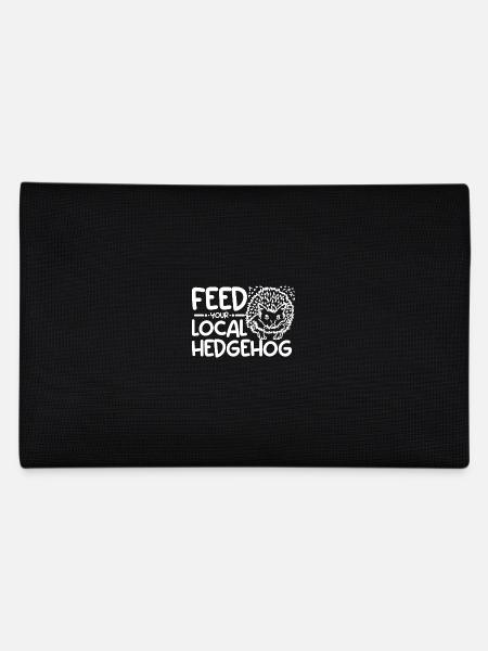Feed your local hedgehog - Pencil Case - black - Back