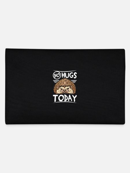 No hugs today hedgehog - Pencil Case - black - Back