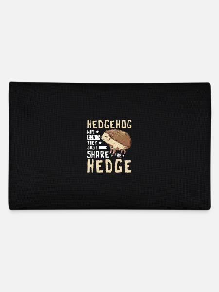 Hedgehog why don't they just share the hedge - Federtasche - Schwarz