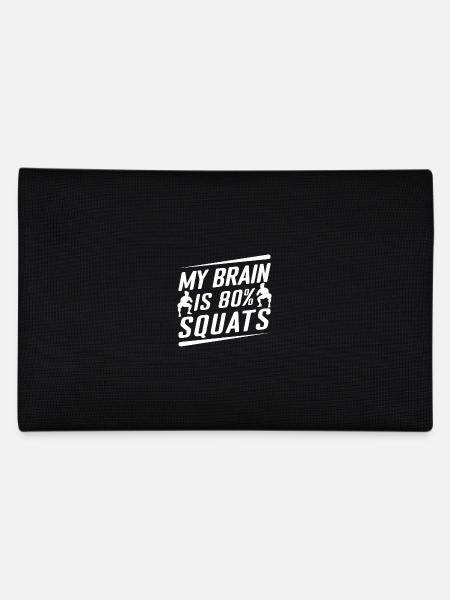 Gym Junkies My Brain 80% Squats Calisthenics - Pencil Case - black - Back