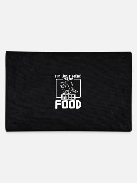 I'm just here for the free food raccoon - Pencil Case - black - Back