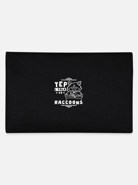 Yep I talk to raccoons - Pencil Case - black - Back