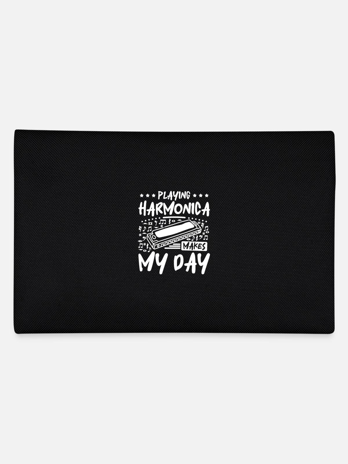 Playing harmonica makes my day - Federtasche - Schwarz - Hinten
