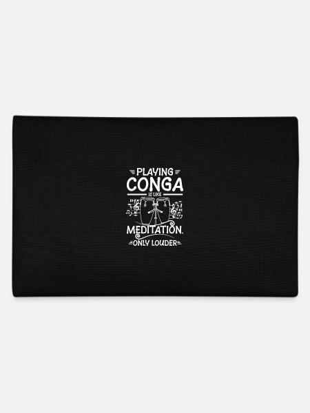 Playing conga is like meditation - Federtasche - Schwarz - Hinten