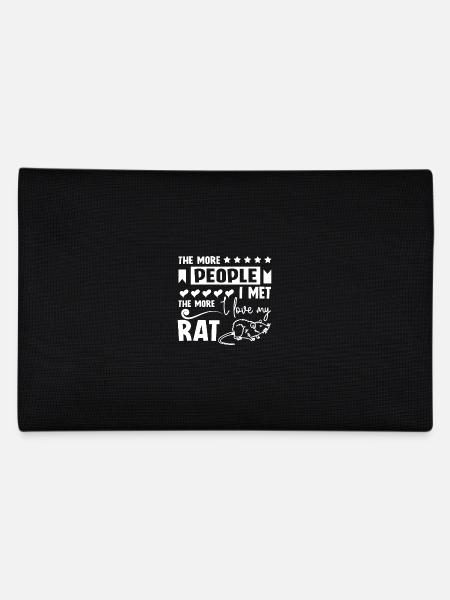 The more people I met the more I love my rat - Federtasche - Schwarz - Hinten