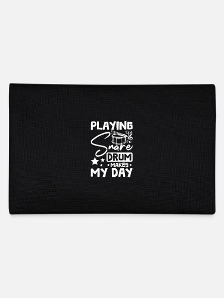 Playing snare drum makes my day - Federtasche - Schwarz - Hinten