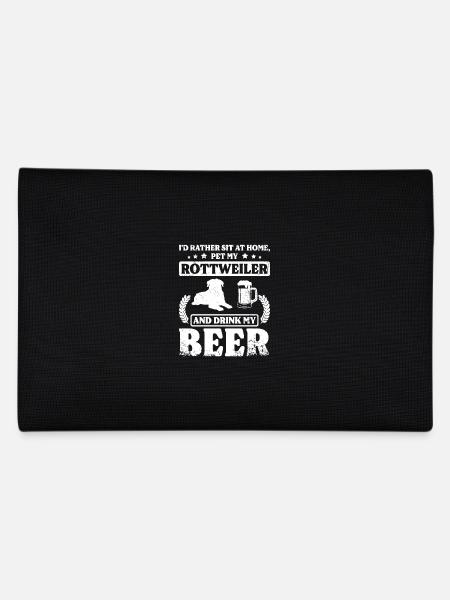 S’asseoir à la maison, caresser mon rottweiler et boire de la bière - Trousse - noir - Dos