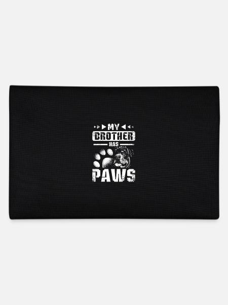 Pour propriétaire de rottweiler, mon frère a des pattes - Trousse - noir - Dos