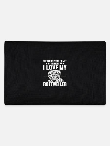 Plus je rencontrais de gens, plus j’aimais mon rottweiler - Trousse - noir - Dos