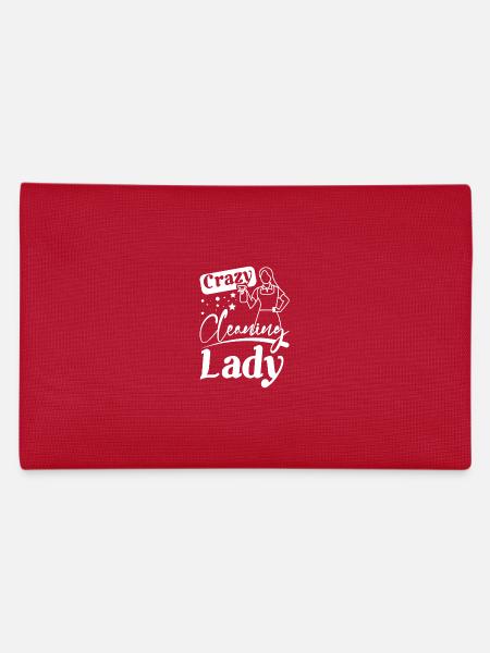 Housekeeper crazy cleaning lady - Pencil Case - red - Back