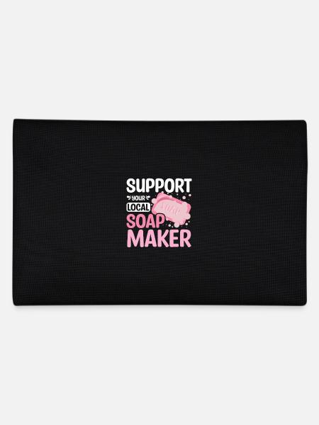 Support your local Soap maker - Pencil Case - black - Back