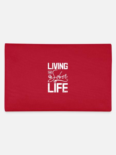 Sobriety Living that sober life - Pencil Case - red - Back