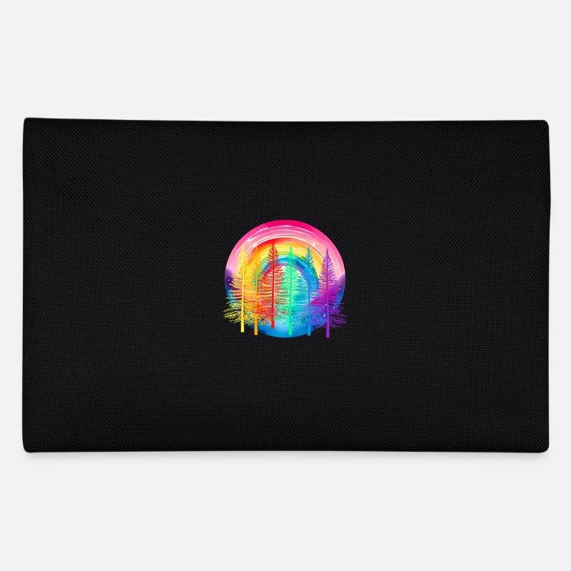 Regenbogen Wald LGBT Nadelwald Regenbogenfahne Federtasche