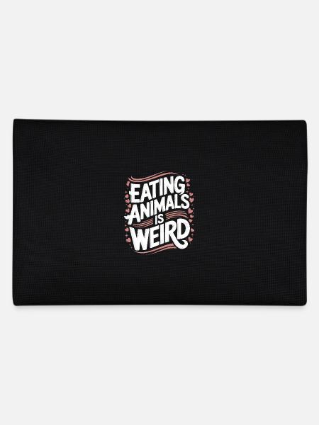 Vegetarisch Vegan Veggie Vegetarier - Federtasche - Schwarz - Hinten