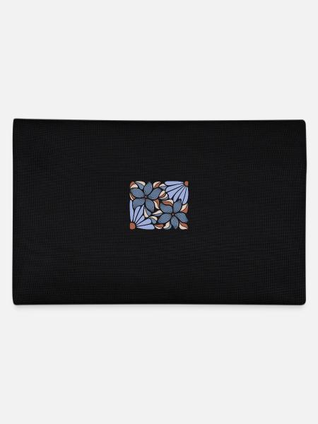 Boho Blumen Frühling Sommer Garten Natur - Federtasche - Schwarz - Hinten