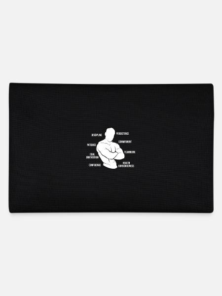 Powerlifting Bodybuilder Skills Anatomy Gym - Pencil Case - black - Back