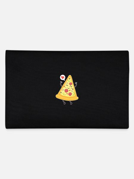 Pizza - Figurine avec morceau de pizza - Trousse - noir - Dos